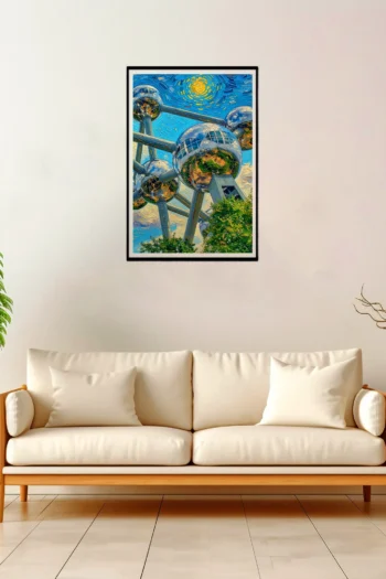 Brussels | Map — Impressionist Dream framed fine art interior preview