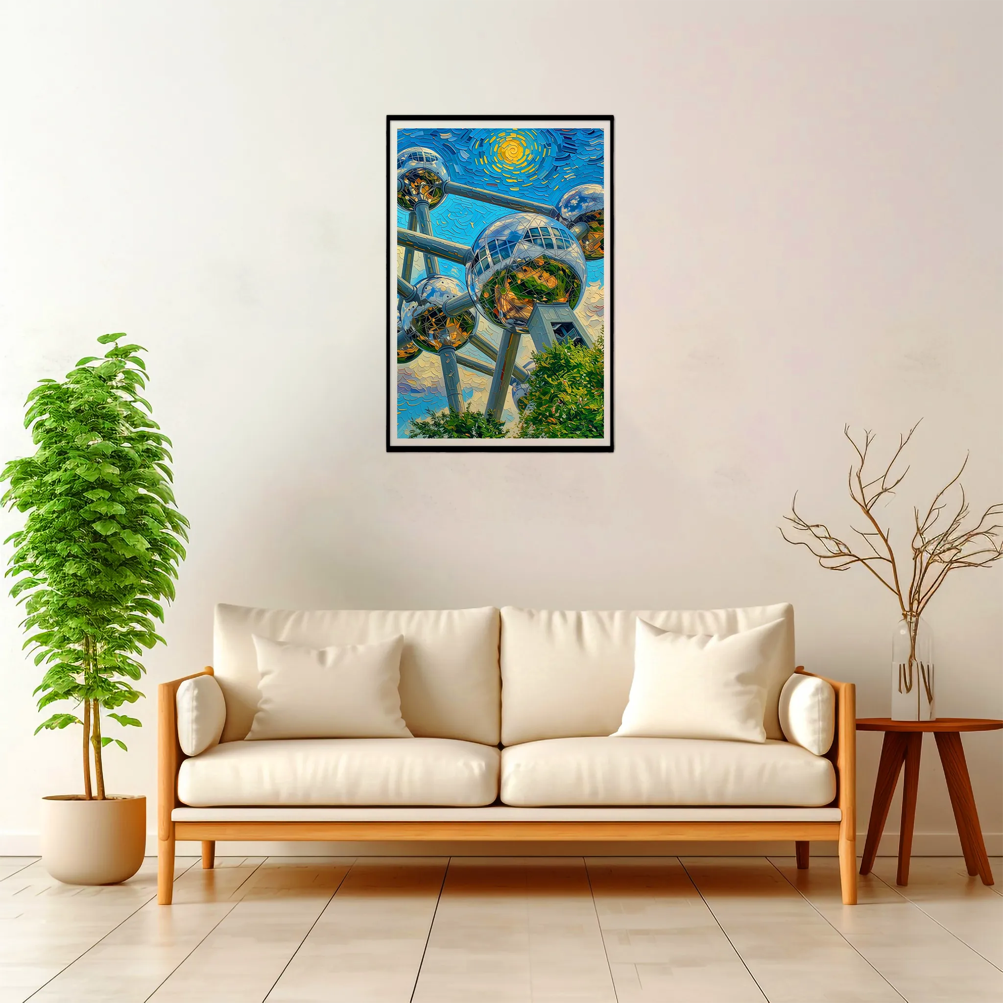 Brussels | Atomium — Impressionist Dream framed fine art interior preview