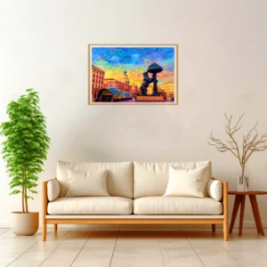 Madrid | Bear and the Strawberry Tree — Impressionist Dream framed fine art interior preview