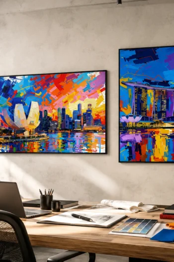 Singapore in Aura Abstract