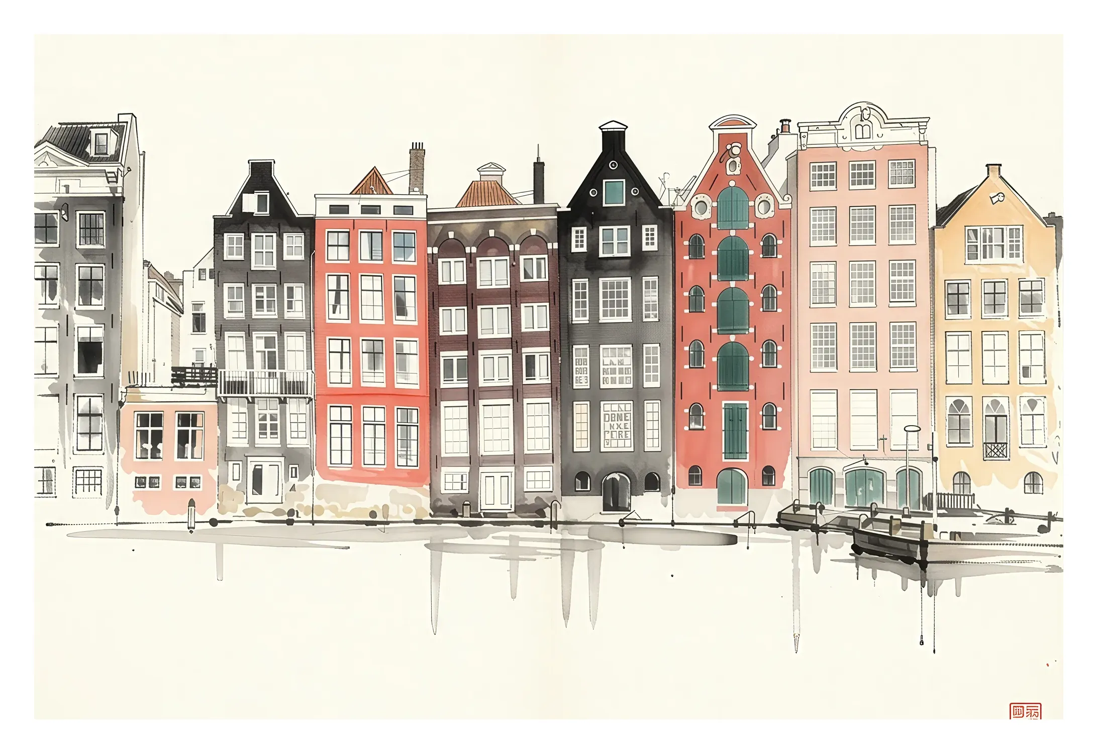Amsterdam | Houses — Japanese Tradition fine art print