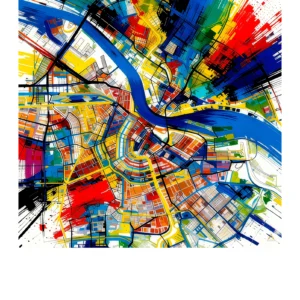 Amsterdam | Map — Aura Abstract fine art print