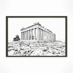 Athens | Parthenon — Urban Sketch framed fine art interior preview