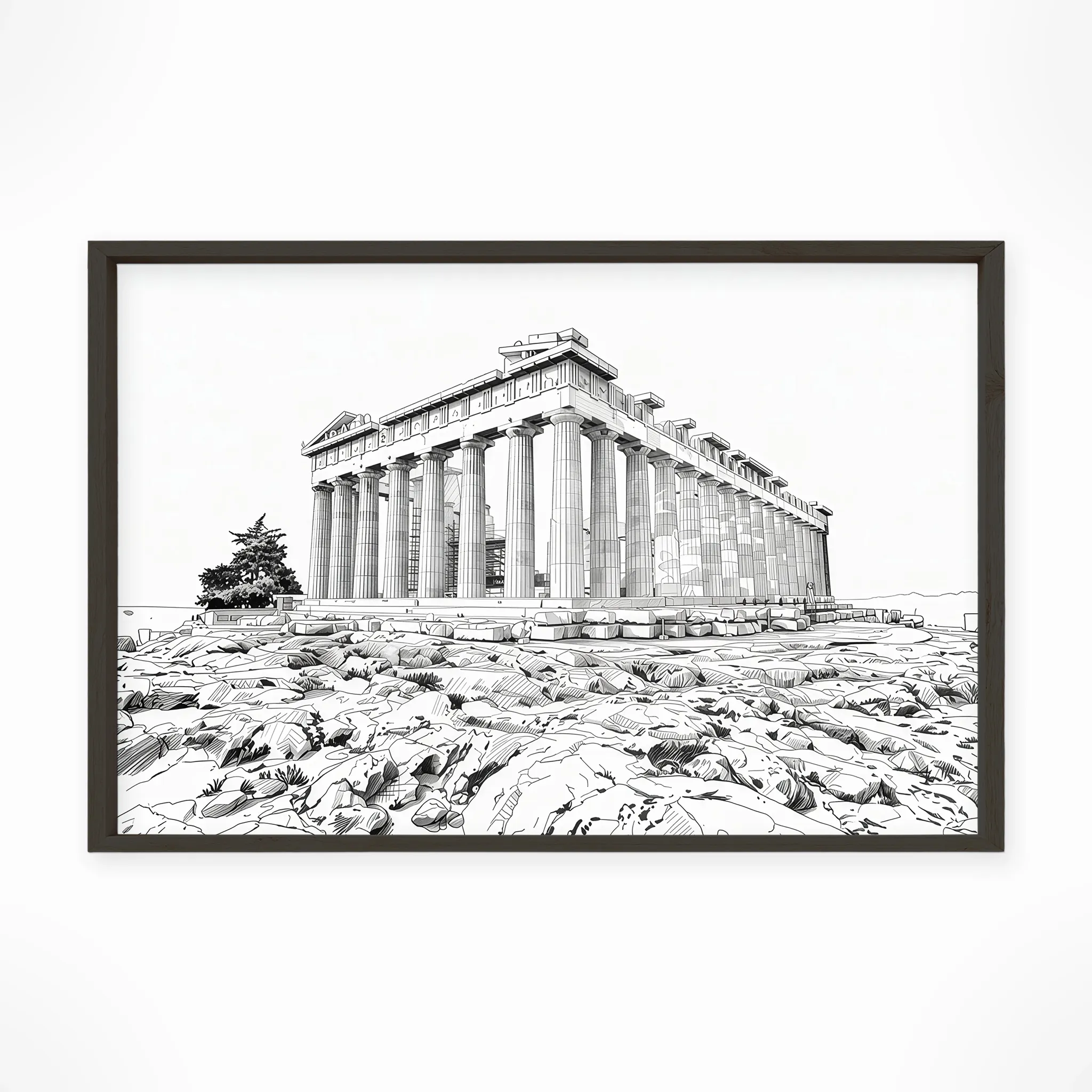 Athens | Parthenon — Urban Sketch framed fine art interior preview
