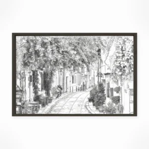 Athens | Plaka — Urban Sketch framed fine art interior preview