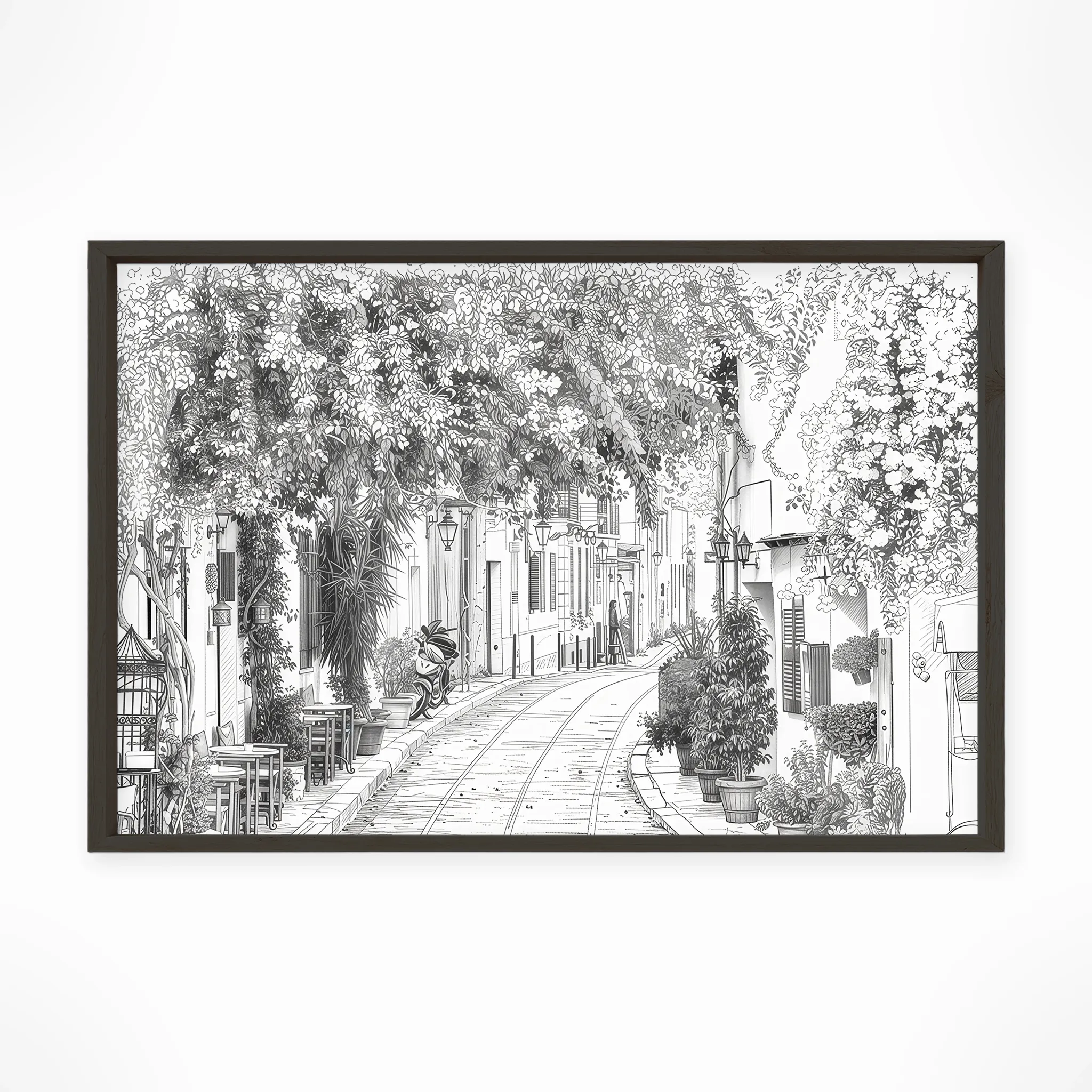 Athens | Plaka — Urban Sketch framed fine art interior preview
