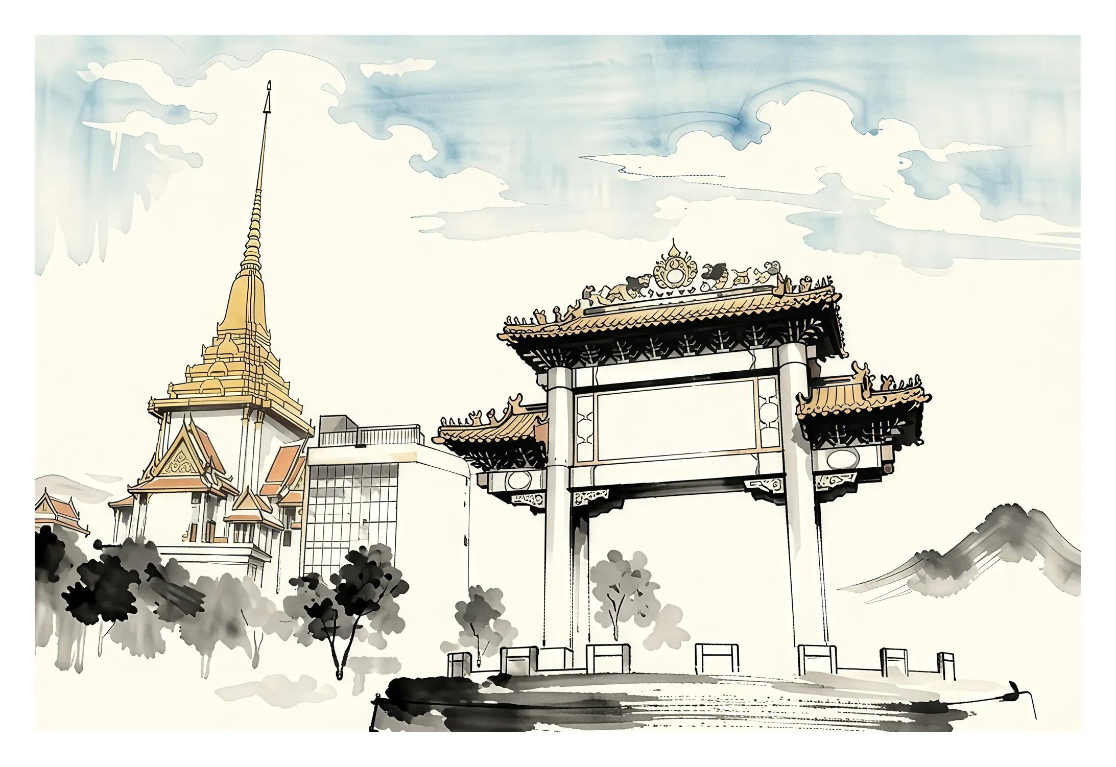 Bangkok | Odeon Circle — Japanese Tradition fine art print