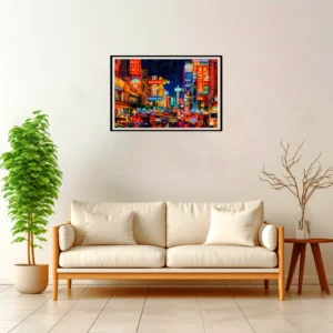 Bangkok | Yaowarat Road — Impressionist Dream framed fine art interior preview