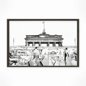 Berlin | The Wall — Urban Sketch framed fine art interior preview