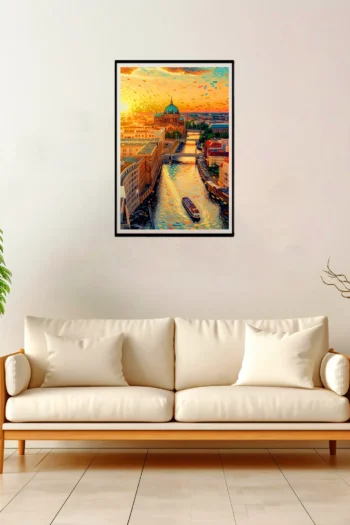 Berlin | Brandenburg Gate — Impressionist Dream framed fine art interior preview
