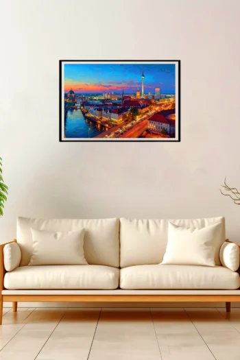 Berlin | Brandenburg Gate — Impressionist Dream framed fine art interior preview