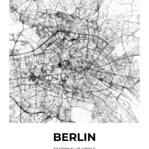 Berlin | Map — Urban Sketch fine art print