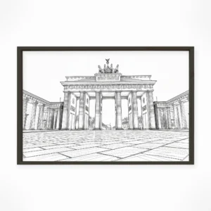 Berlin | Brandenburg Gate — Urban Sketch framed fine art interior preview