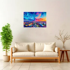 Berlin | Tower — Geometric Mosaic framed fine art interior preview