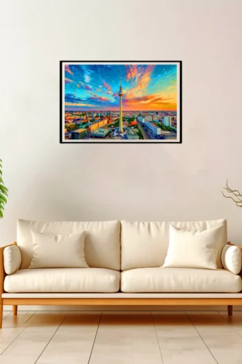 Berlin | Brandenburg Gate — Impressionist Dream framed fine art interior preview