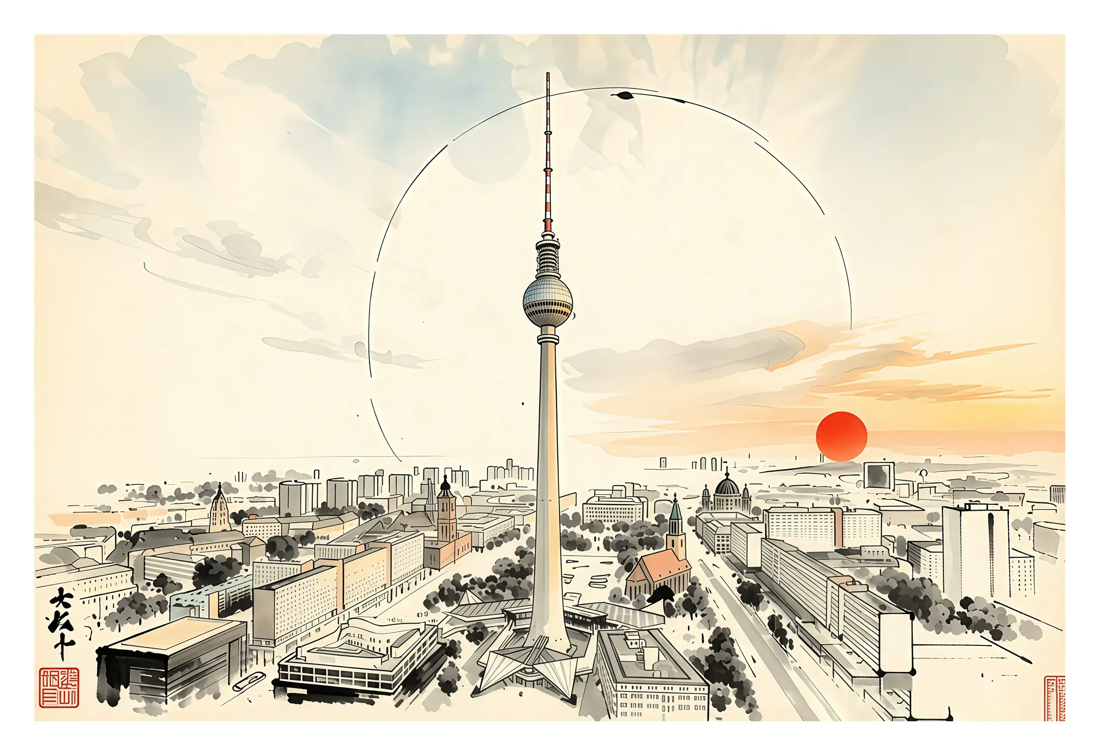 Berlin | Tower — Japanese Tradition fine art print