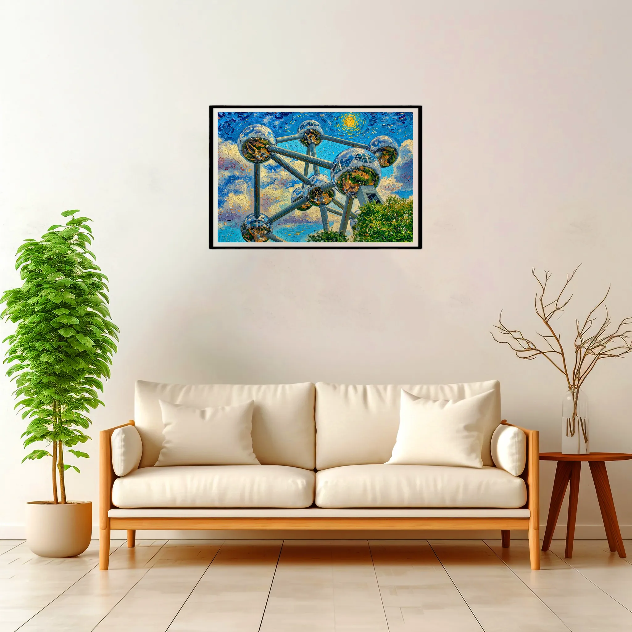 Brussels | Atomium — Impressionist Dream framed fine art interior preview