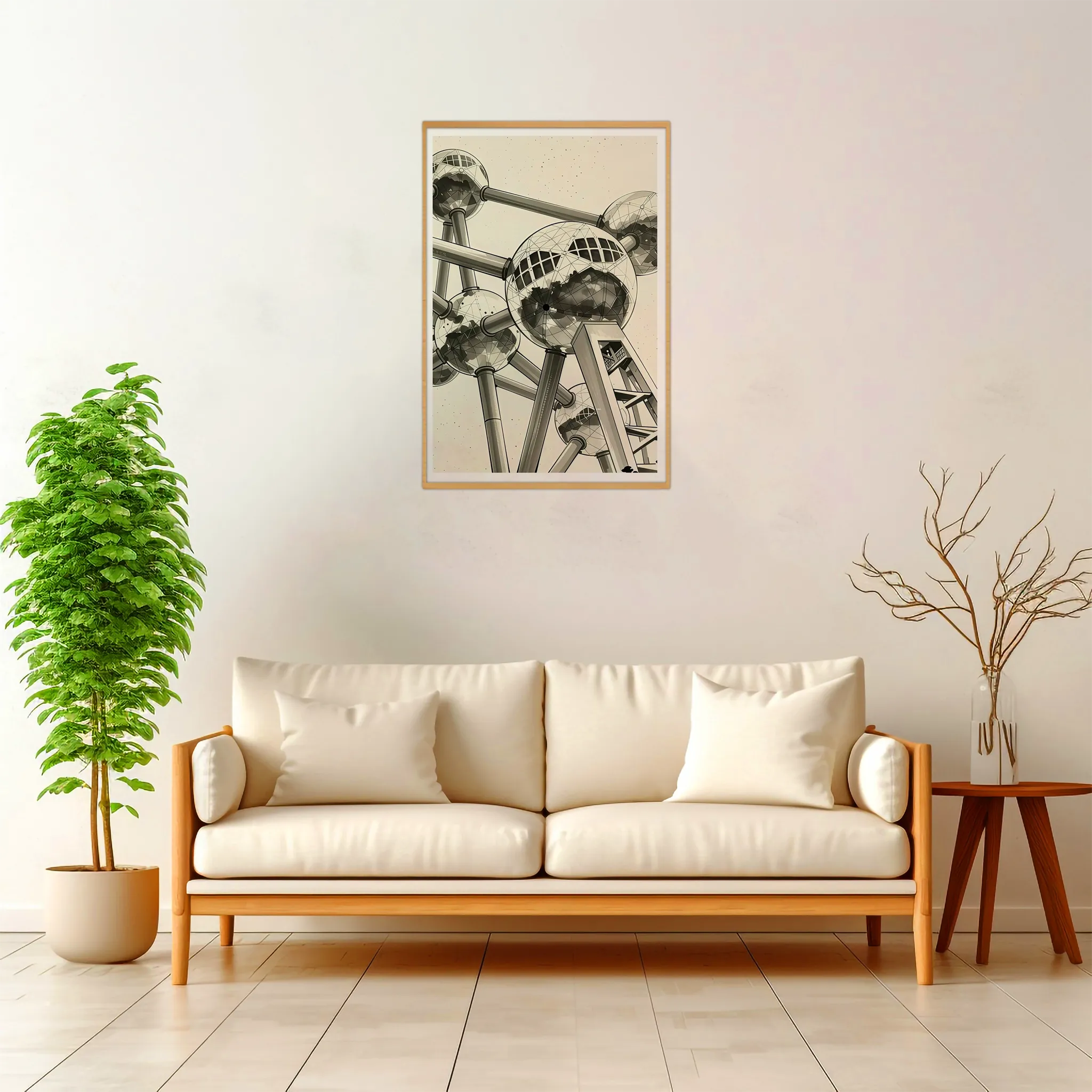 Brussels | Atomium — Japanese Tradition framed fine art interior preview