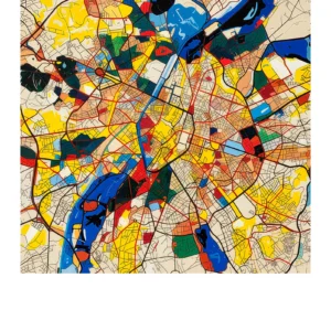 Brussels | Map — Aura Abstract fine art print