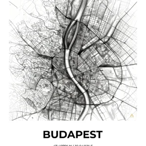 Budapest | Map — Urban Sketch fine art print