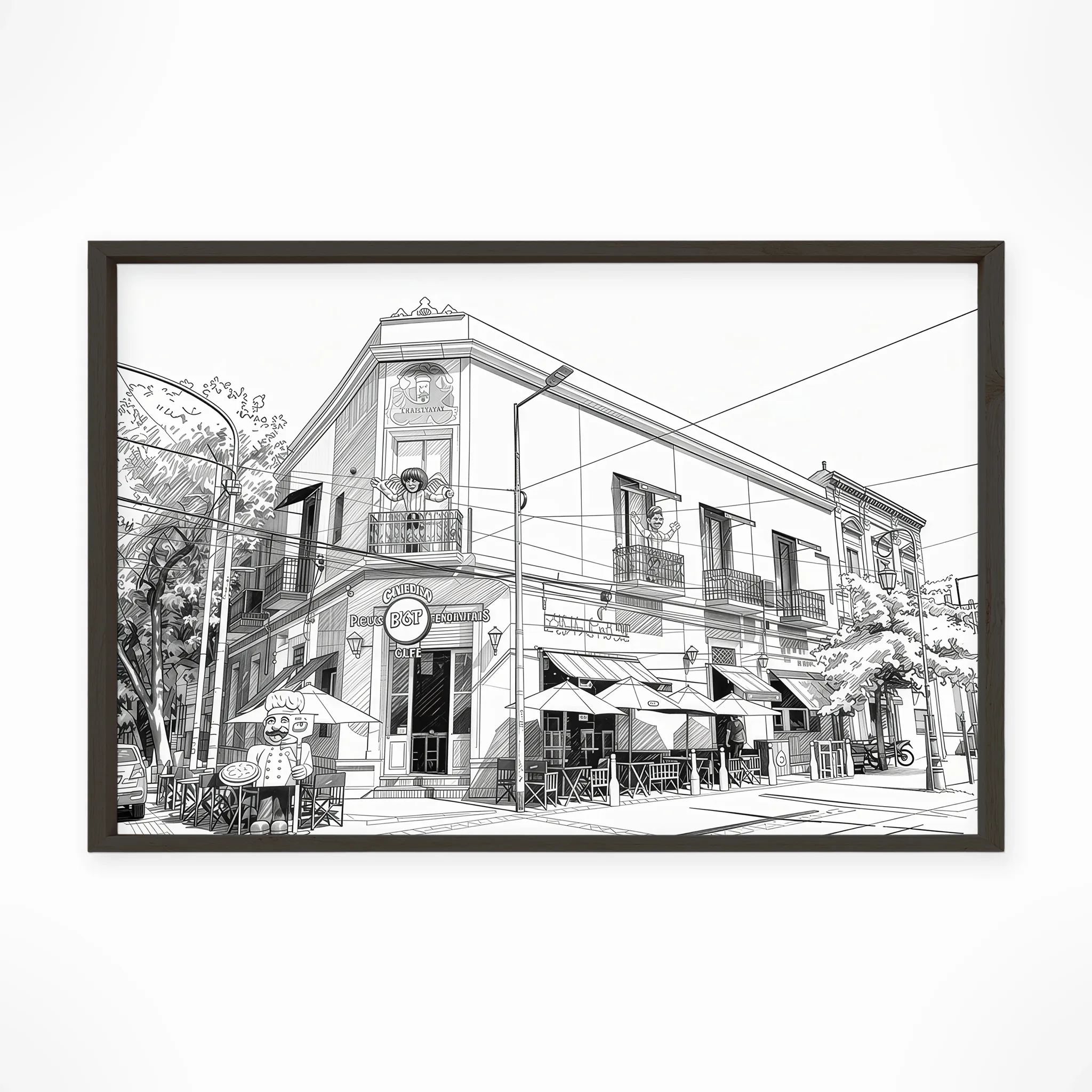 Buenos Aires | Caminito — Urban Sketch framed fine art interior preview