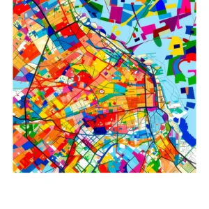 Buenos Aires | Map — Aura Abstract fine art print