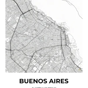 Buenos Aires | Map — Urban Sketch fine art print