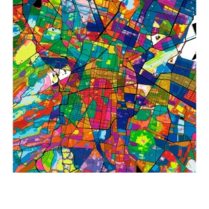 Mexico City | Map — Aura Abstract fine art print