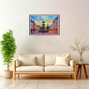 Copenhagen | Amagertov — Impressionist Dream framed fine art interior preview