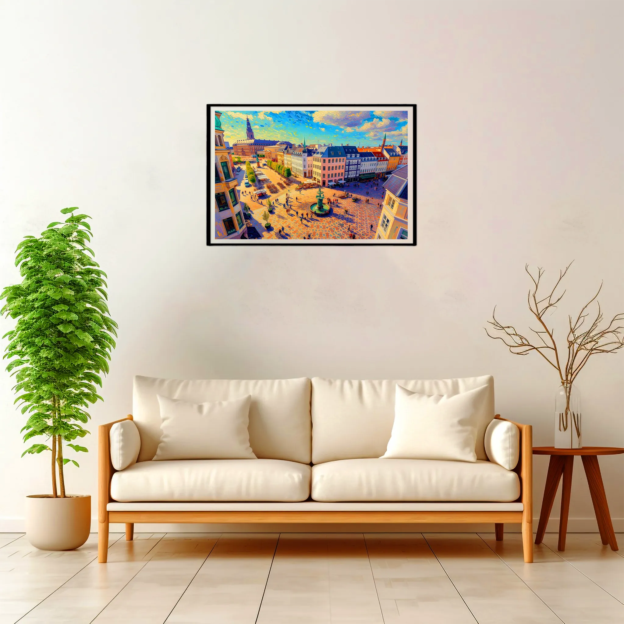 Copenhagen | Stroget — Impressionist Dream framed fine art interior preview