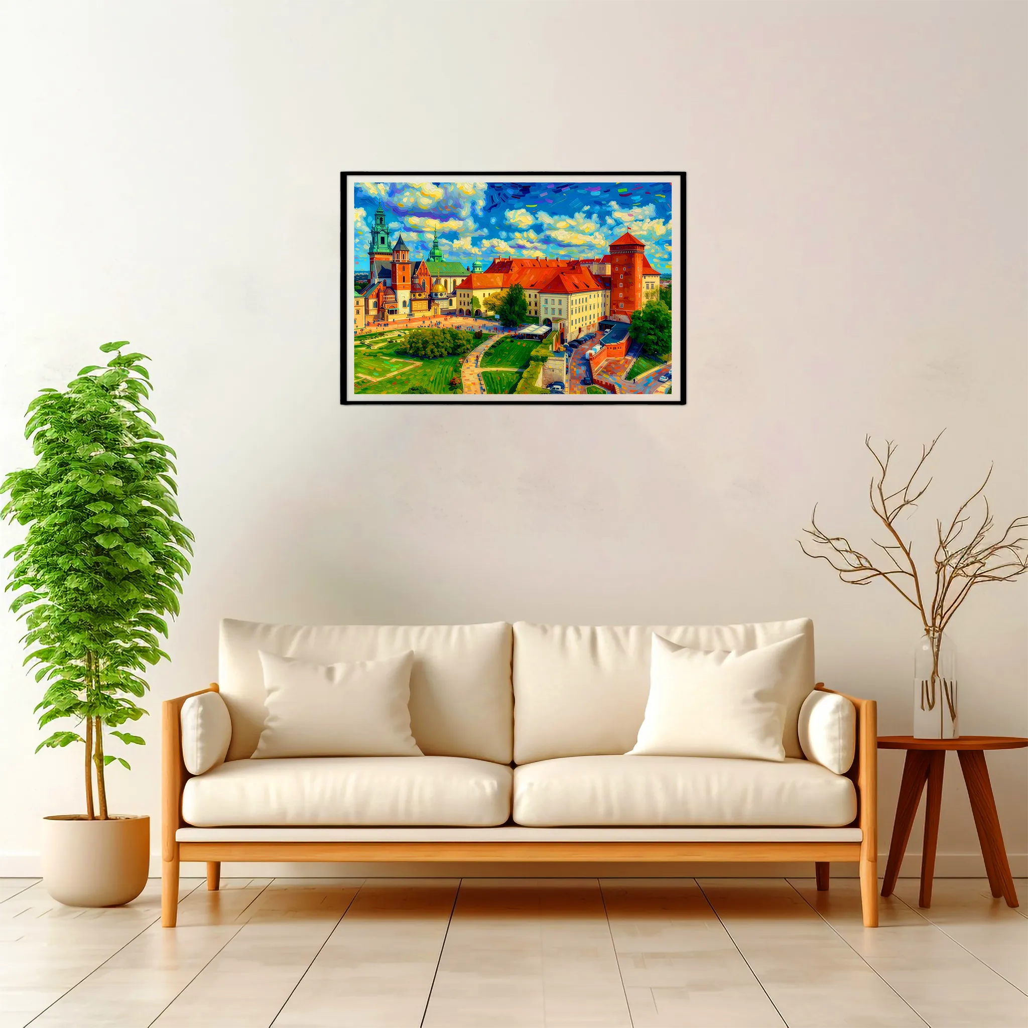 Krakow | Castle and Cathedral — Impressionist Dream framed fine art interior preview