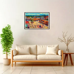 Krakow | Panorama — Impressionist Dream framed fine art interior preview