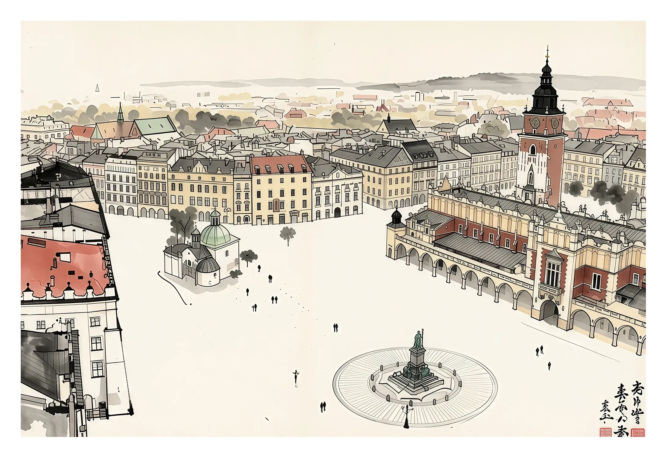 Krakow | Panorama — Japanese Tradition fine art print