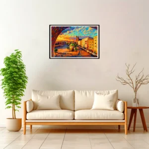 Krakow | Market Square — Impressionist Dream framed fine art interior preview