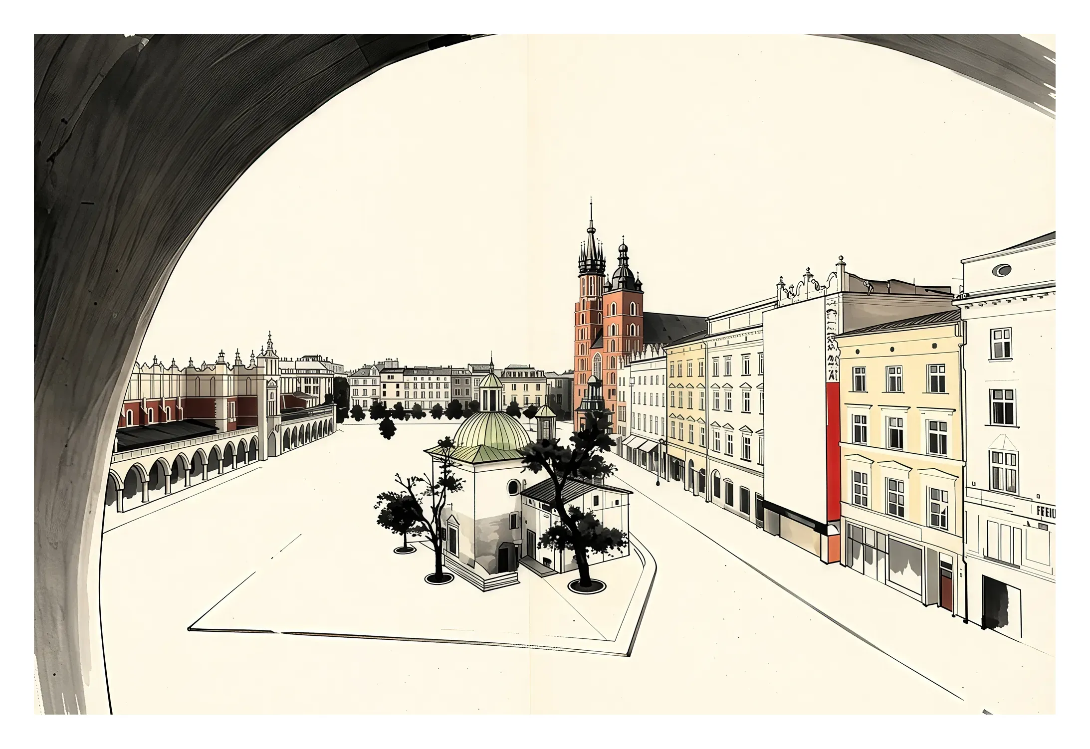Krakow | Market Square — Japanese Tradition fine art print