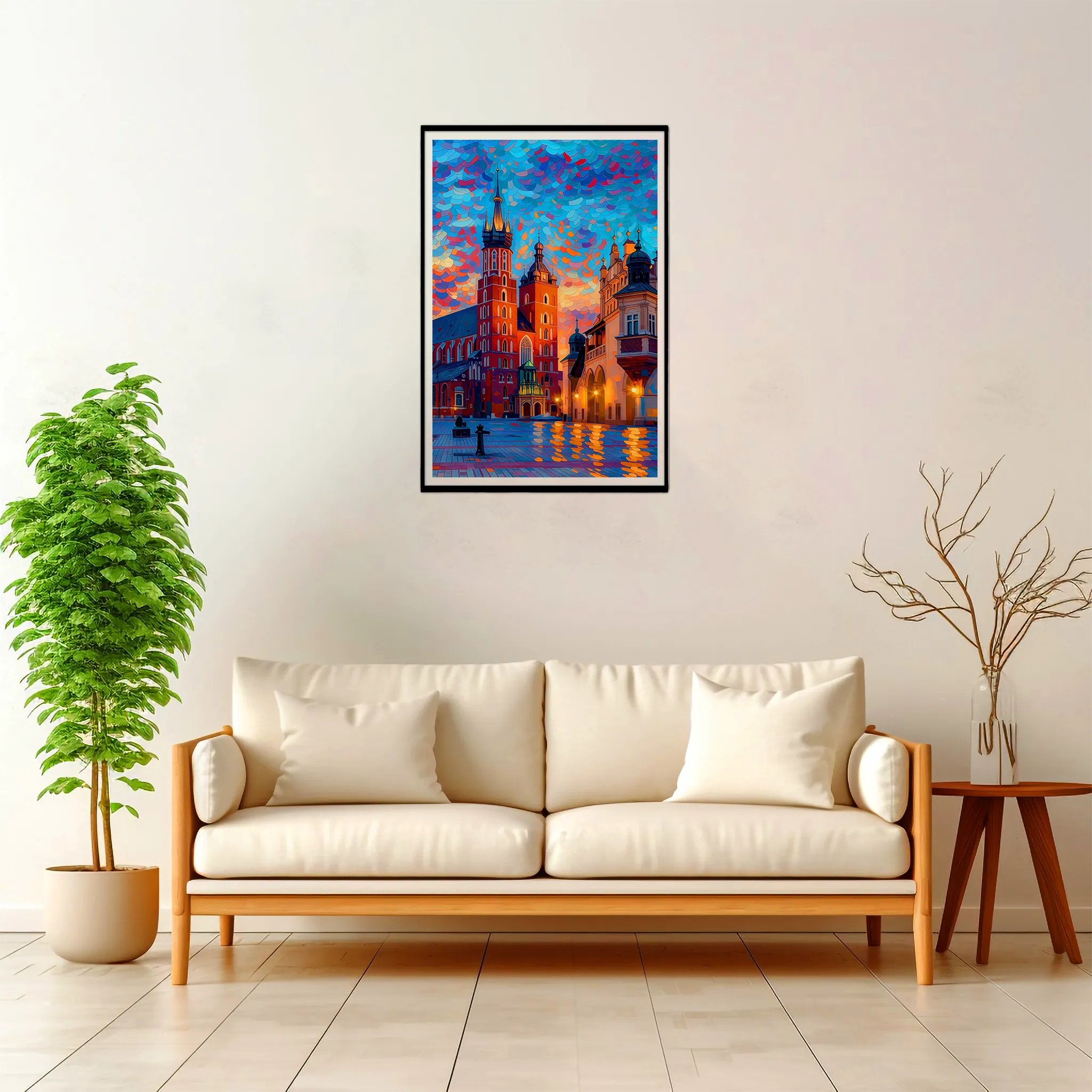 Krakow | Market Square — Impressionist Dream framed fine art interior preview