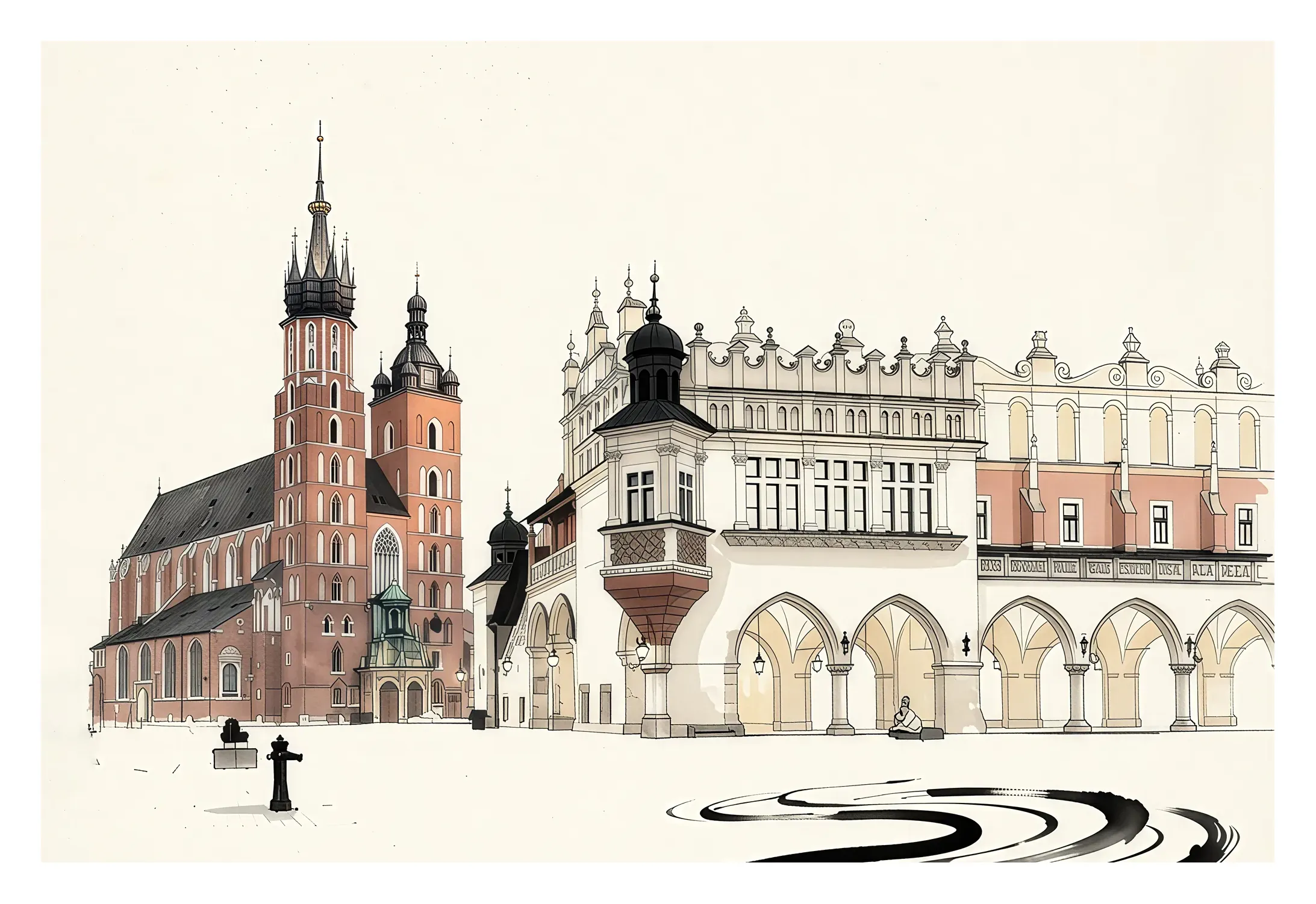 Krakow | Market Square — Japanese Tradition fine art print