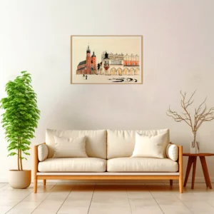 Krakow | Market Square — Japanese Tradition framed fine art interior preview