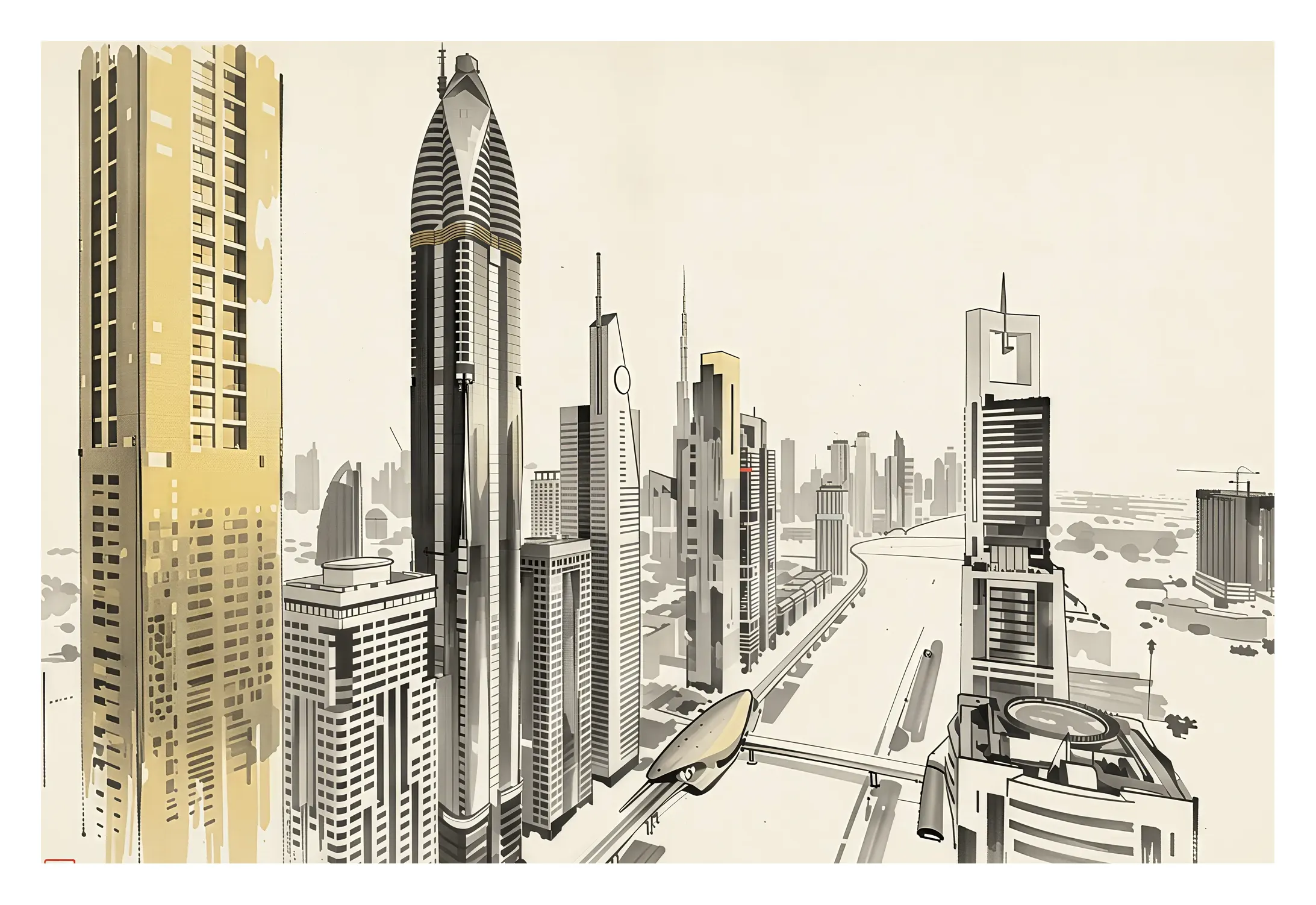 Dubai | Sheikh Zayed Road — Japanese Tradition fine art print