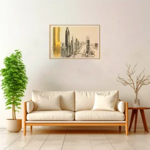 Dubai | Sheikh Zayed Road — Japanese Tradition framed fine art interior preview