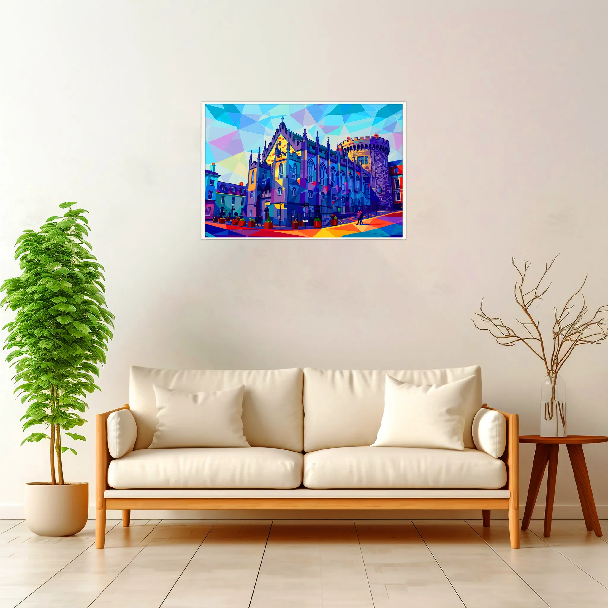Dublin | Castle — Geometric Mosaic framed fine art interior preview