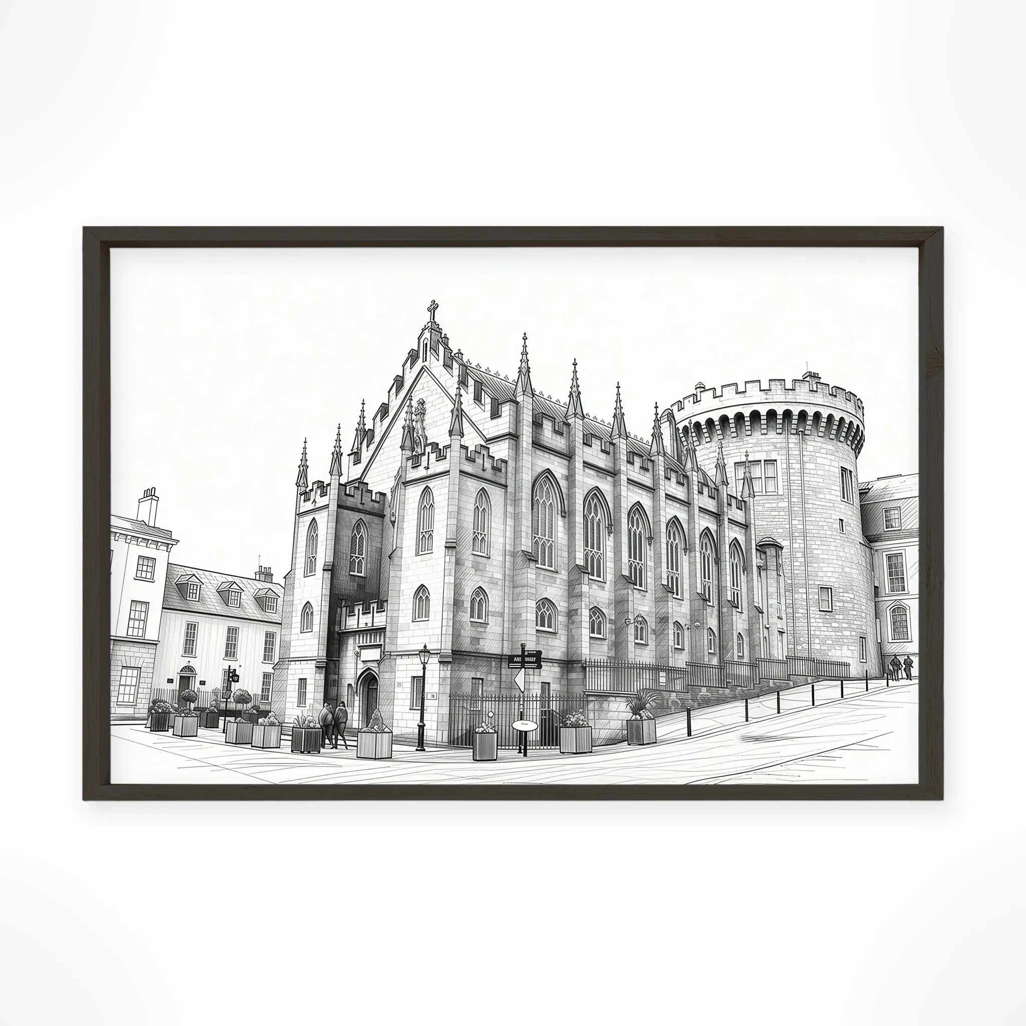 Dublin | Castle — Urban Sketch framed fine art interior preview
