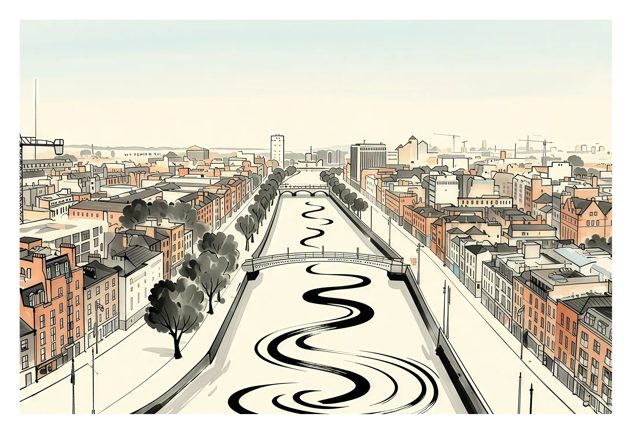 Dublin | Panorama — Japanese Tradition fine art print