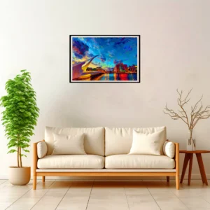 Dublin | Samuel Beckett Bridge — Impressionist Dream framed fine art interior preview
