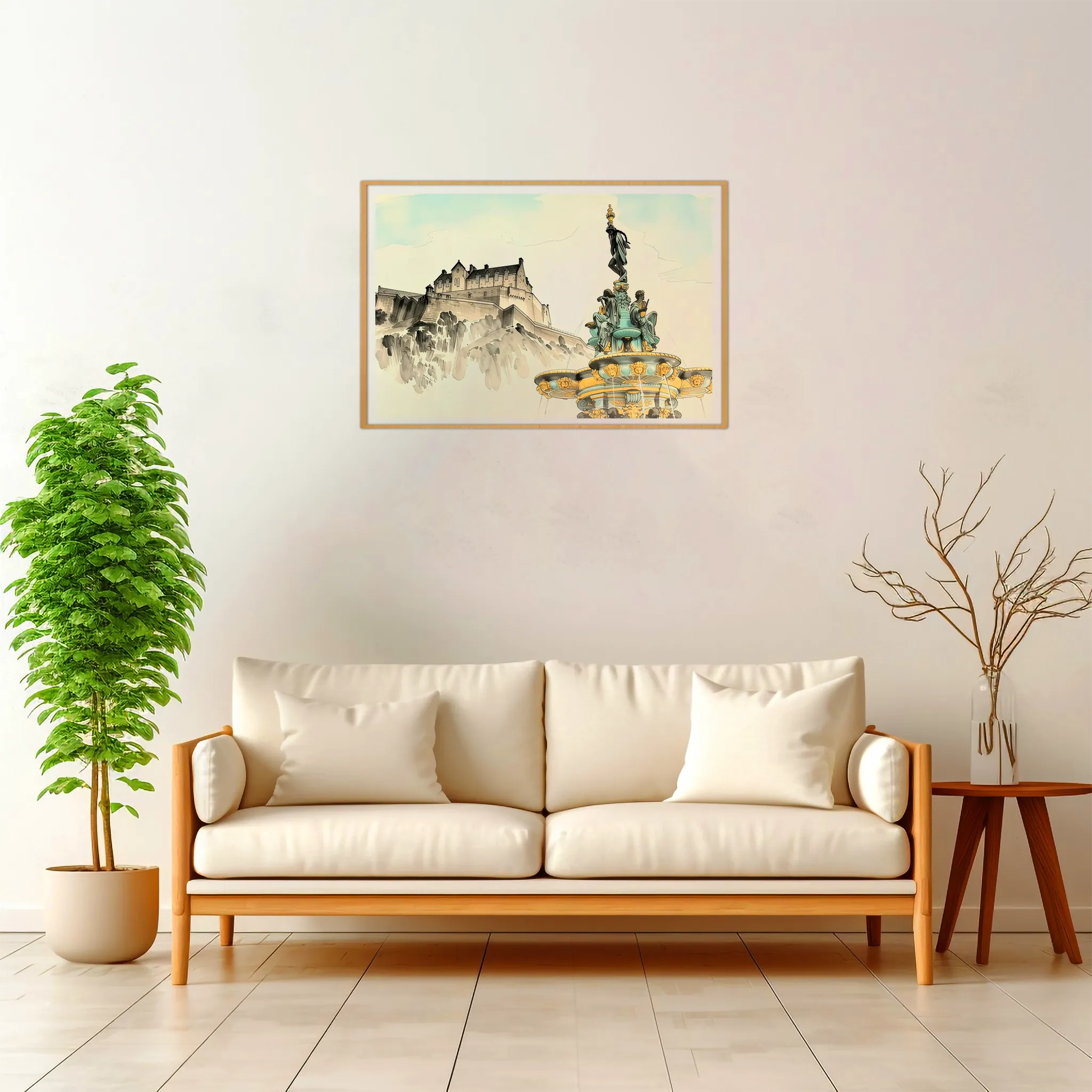 Edinburgh | Castle — Japanese Tradition framed fine art interior preview