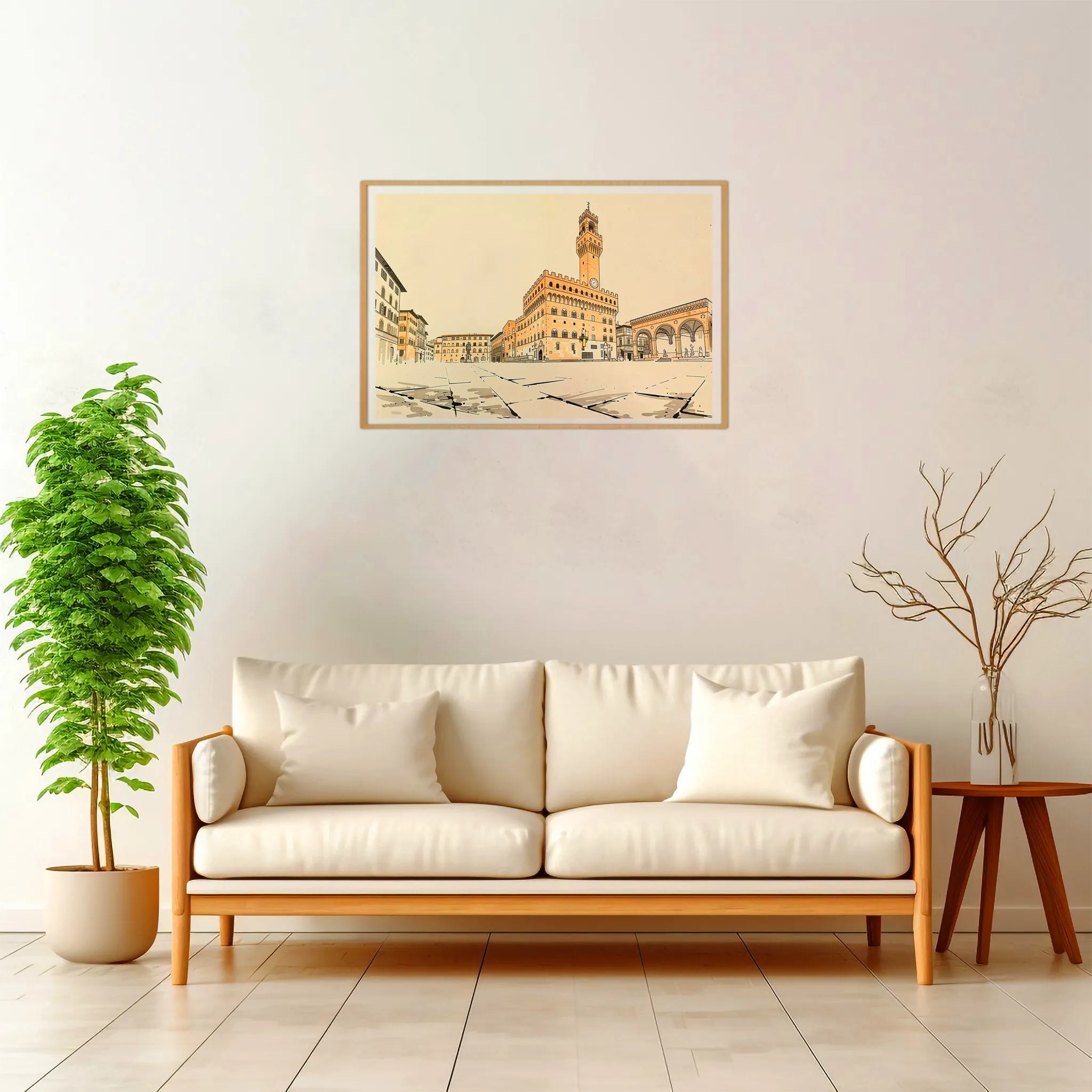 Florence | Palazzo Vecchio — Japanese Tradition framed fine art interior preview