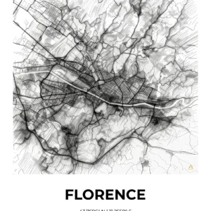 Florence | Map — Urban Sketch fine art print