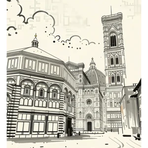 Florence | Duomo Square — Japanese Tradition fine art print