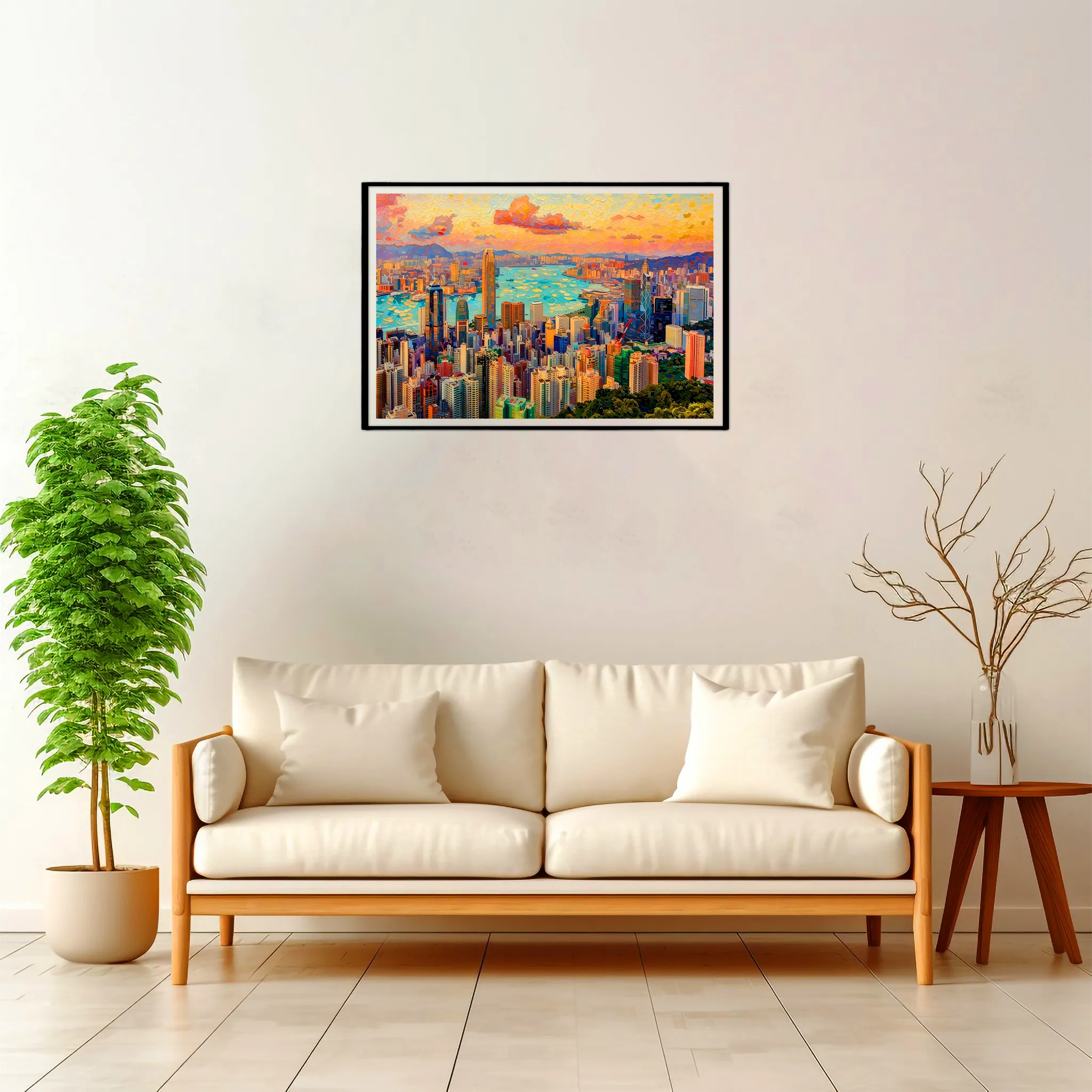 Hong Kong | Panoramic View — Impressionist Dream framed fine art interior preview