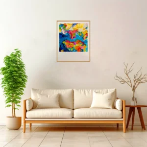 Hong Kong | Map — Aura Abstract framed fine art interior preview